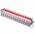 White/Red Globo Dot 3D Lenticular Pencil Case (Stock)